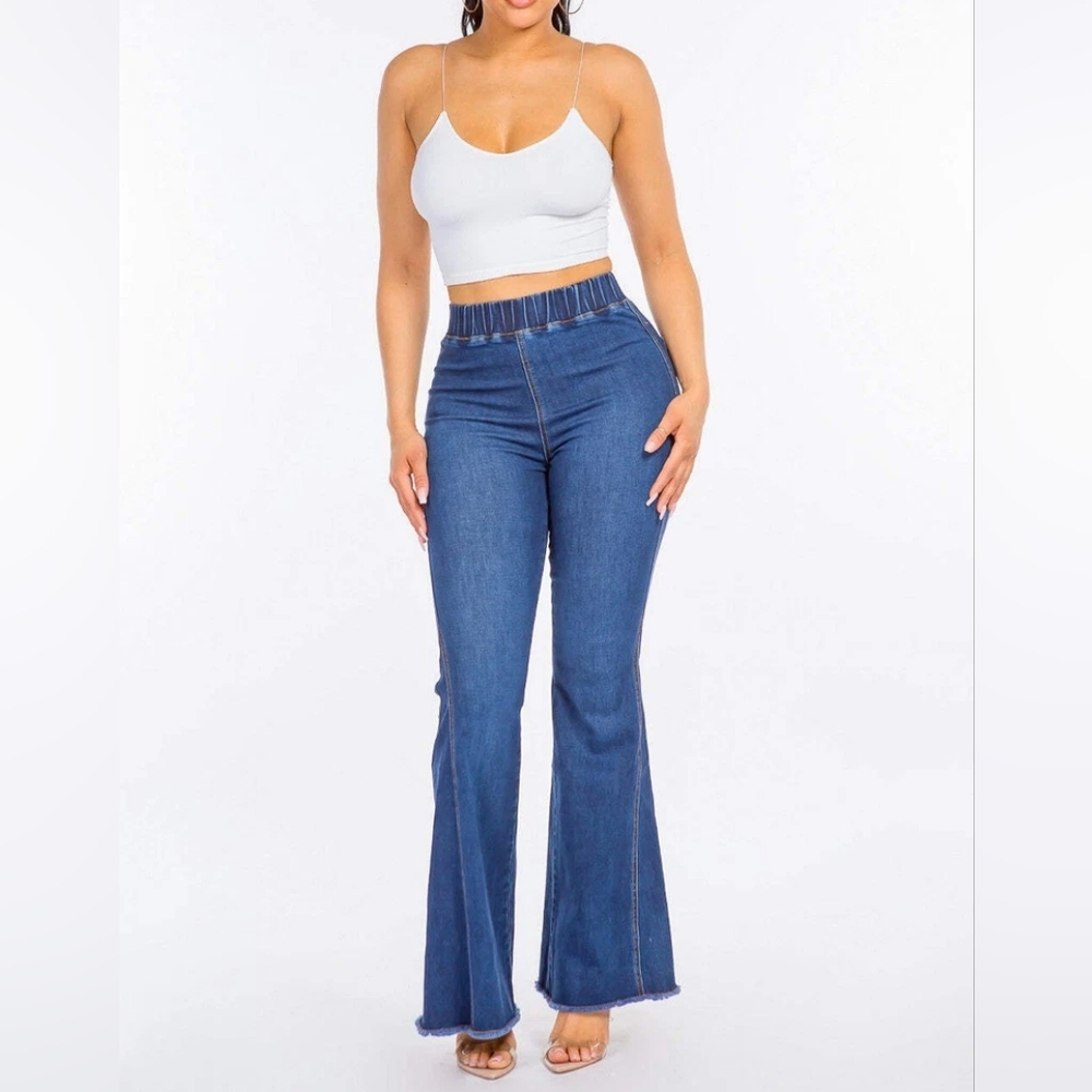 Blue Flare & Wide Leg Jeans with Classic Denim Style